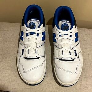 New Balance 550 White and Royal  Blue Athletic Shoes? size 12